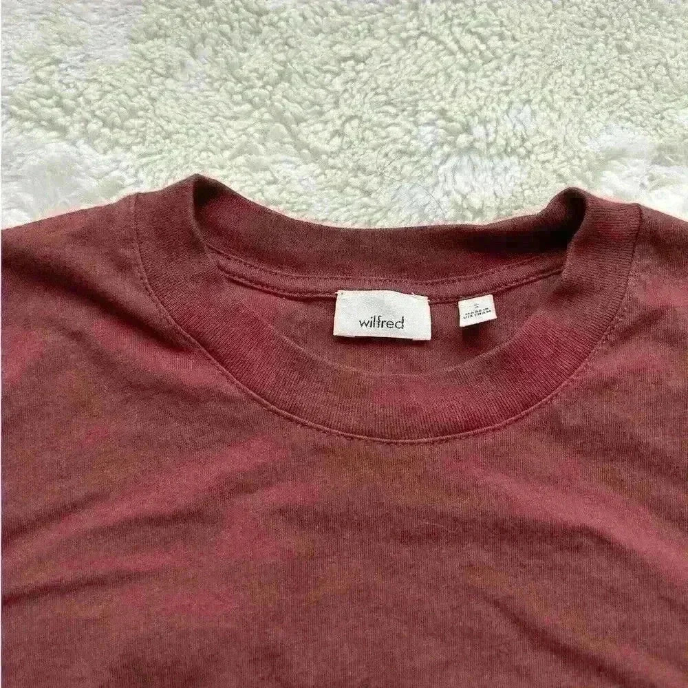 Aritzia Wilfred Black/ Burgundy‎ Cropped Tops Sz S/M Bundle - Picture 8 of 8